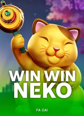ไอคอนเกมสล็อตแมวกวักสีส้ม Win Win Neko