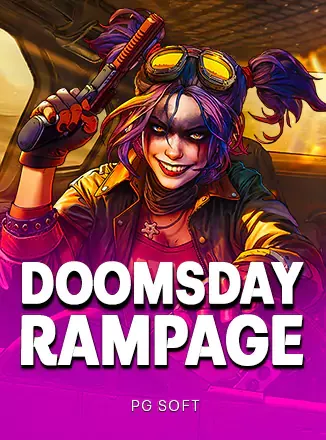 ไอคอนเกมสล็อตนักรบสวมแว่นกันลม Doomsday Rampage